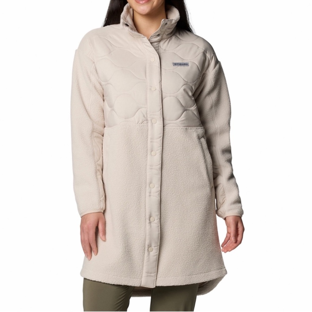 Columbia Cream Long Sherpa Coat